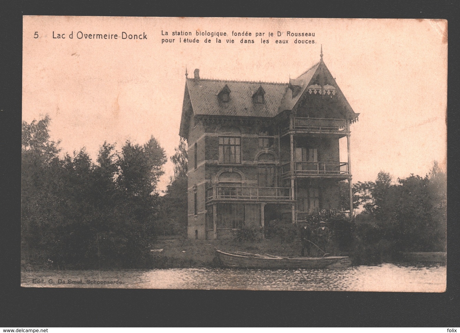 Overmere - Lac D'Overmeire-Donck - La Station Biologique, Fondée Par Le Dr Rousseau Pour L'étude ... - éd. G. De Smet - Berlare