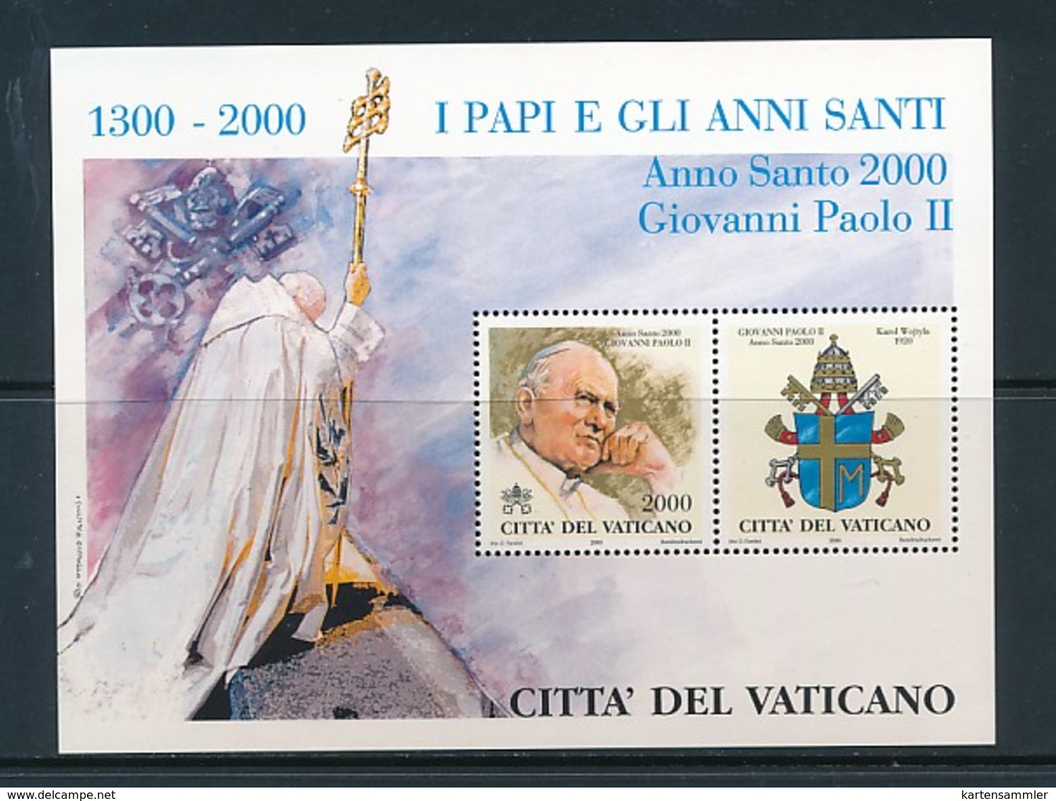 VATIKAN Mi. Nr. Block 21 Papst Johannes Paul II. - 2000 - MNH - Blocs & Hojas