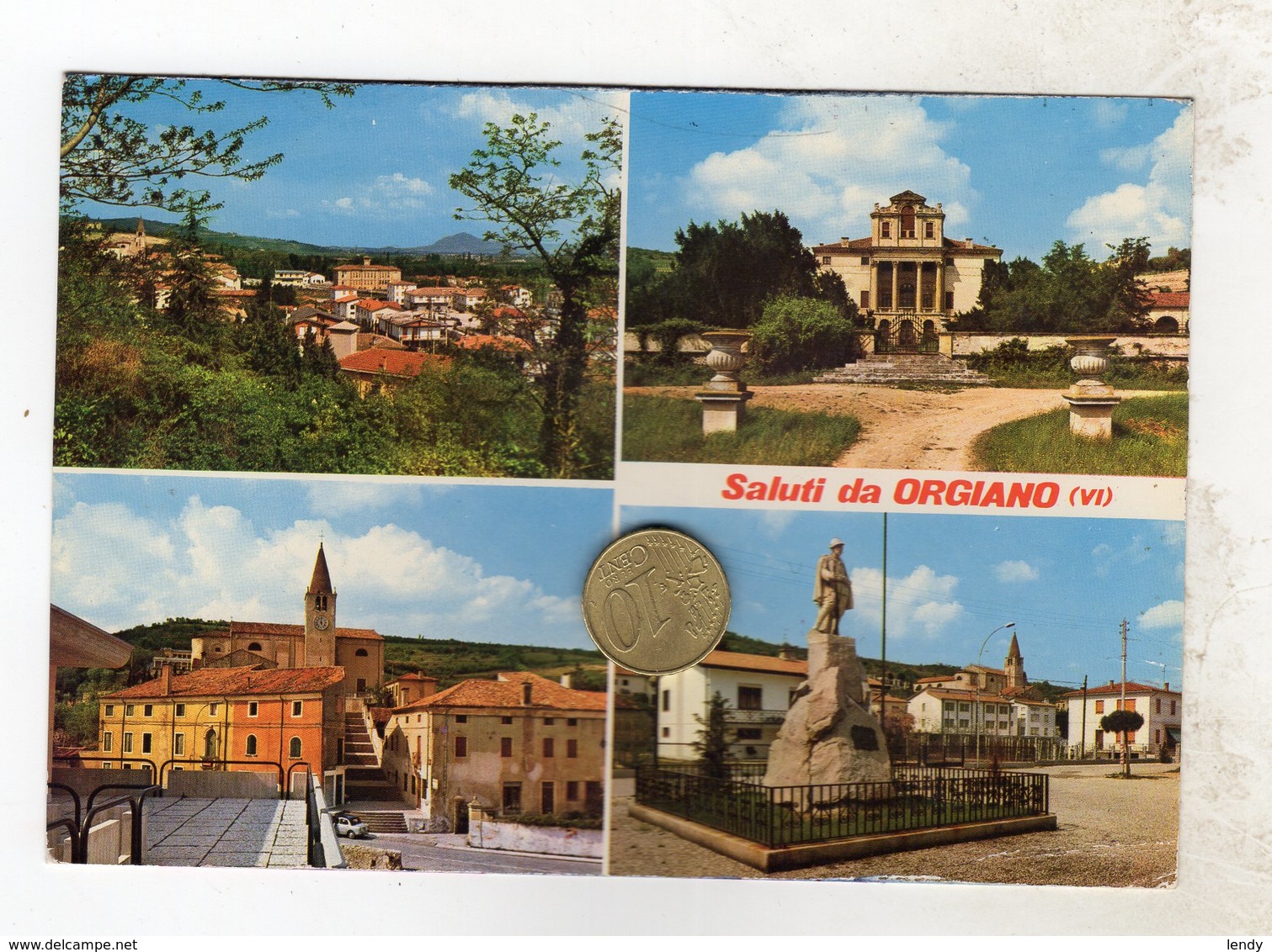 SALUTI DA ORGIANO VICENZA VIAGGIATA 1973 CON BOLLO LIRE 25 - Vicenza