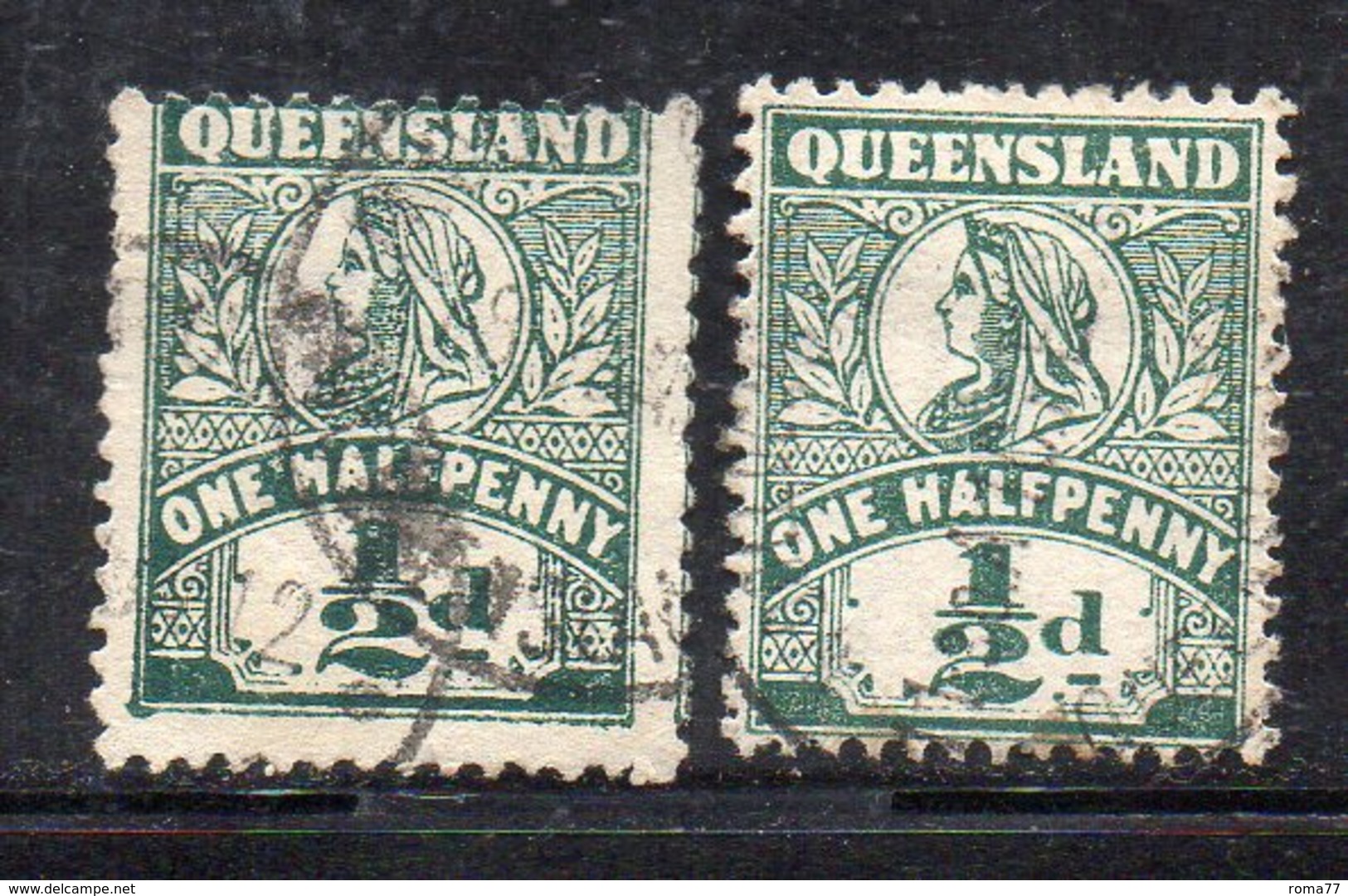 XP4466 - QUEENSLAND 1899,  Yvert Serie N. 88 Usato : 2 Valori (2380A) . - Usati