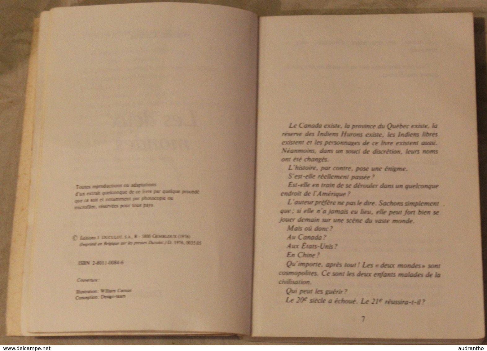 Livre Les Deux Mondes William Camus 1976 Duculot Travelling - Bibliotheque De La Jeunesse