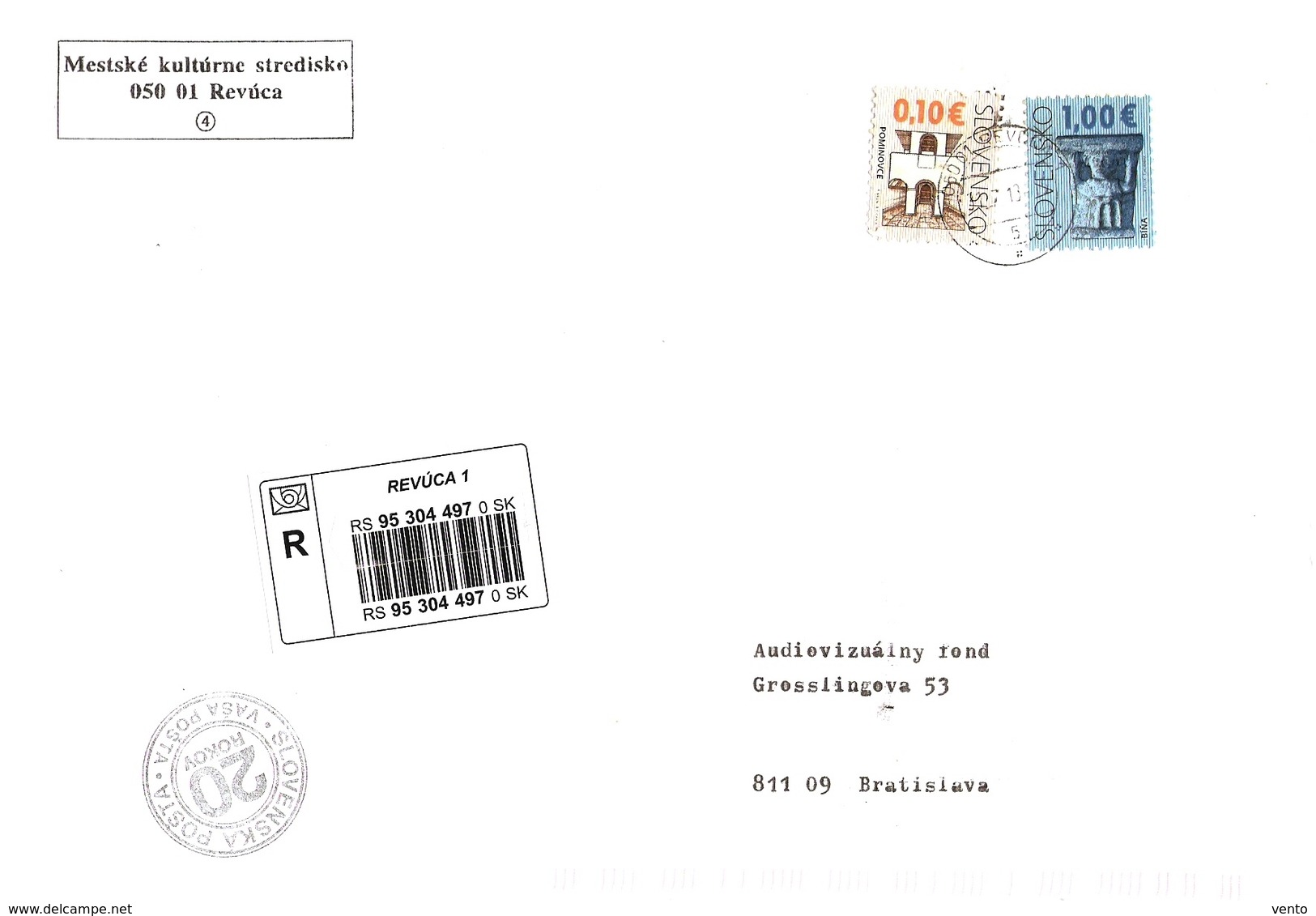 Slovakia R Cover Revuca With Jubilee Cancelation ... Ax580 - Brieven En Documenten