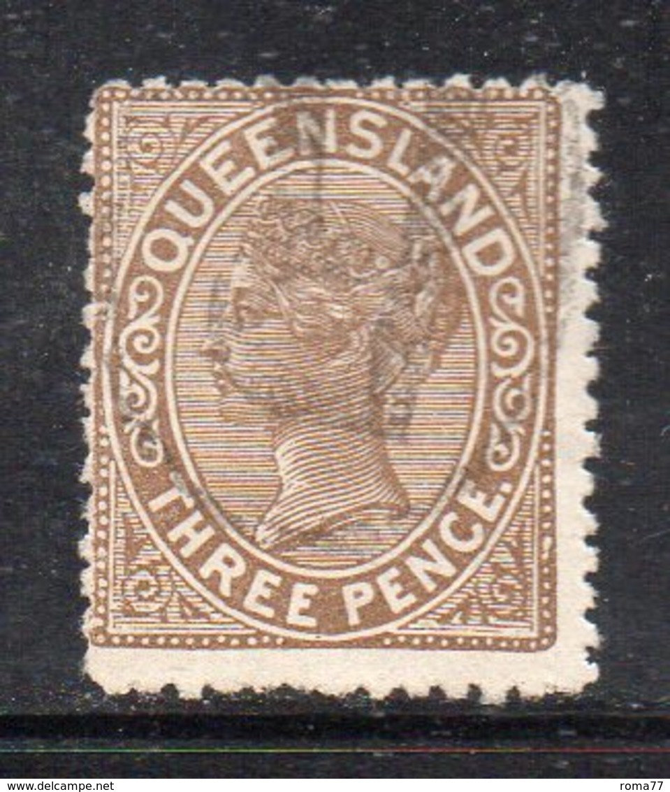 XP4478 - QUEENSLAND 1883,  Yvert N. 53 Usato  (2380A) . - Usati