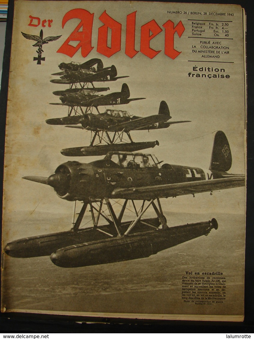 MilDoc. 92.  Der Adler N°26. Le 28 Décembre 1943. Vol En Escadrille - 1939-45