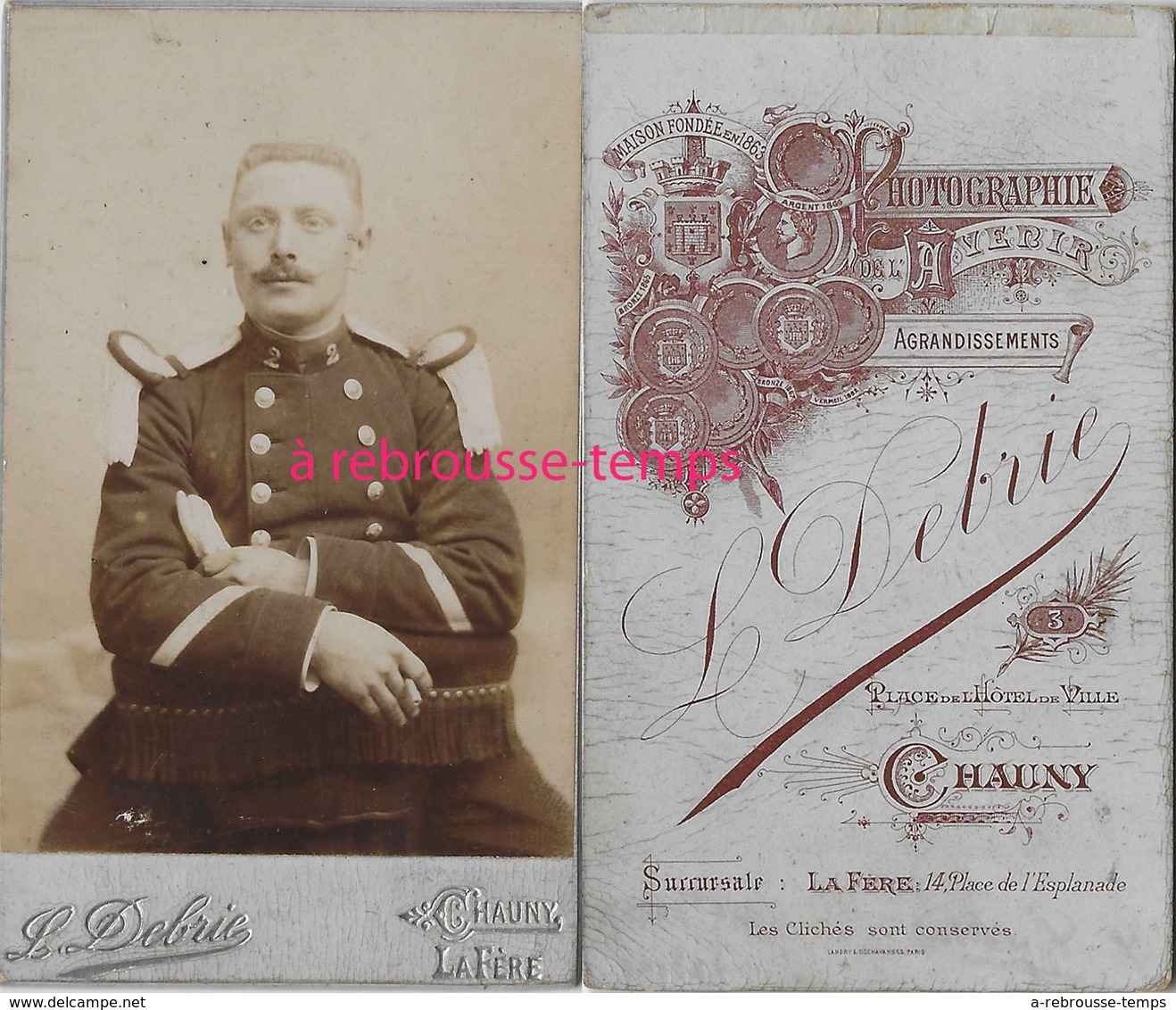 CDV Soldat Du 2e R- Photo Mulot Debrie à Chauny - Guerre, Militaire