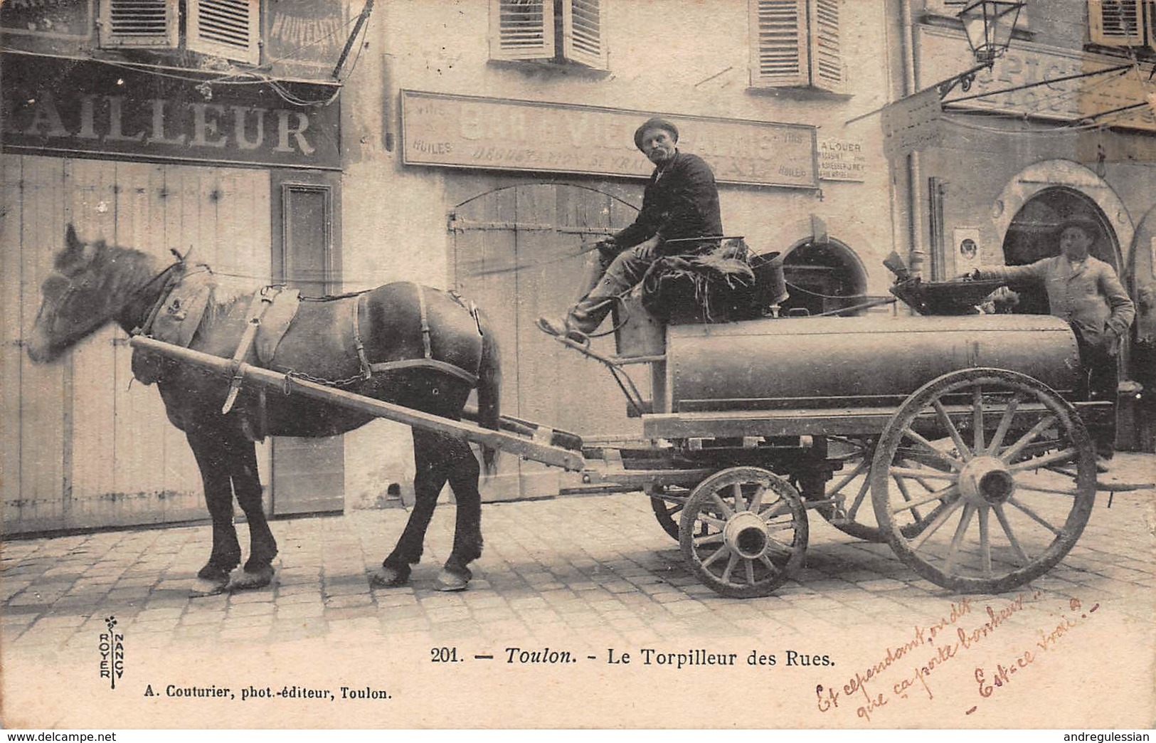 CPA 201 - Toulon - Le Torpilleur Des Rues - Toulon