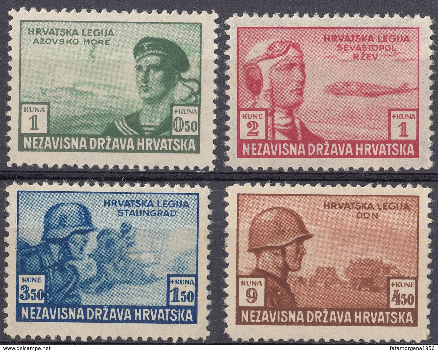 CROAZIA - 1943 - Serie Completa Di 4 Valori Nuovi MNH: Yvert 100/103. - Kroatien