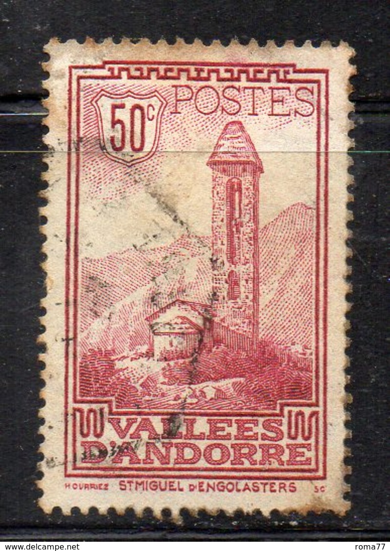 XP4556 - ANDORRA 1932,  Unificato N. 35 Usato  (2380A) . - Oblitérés