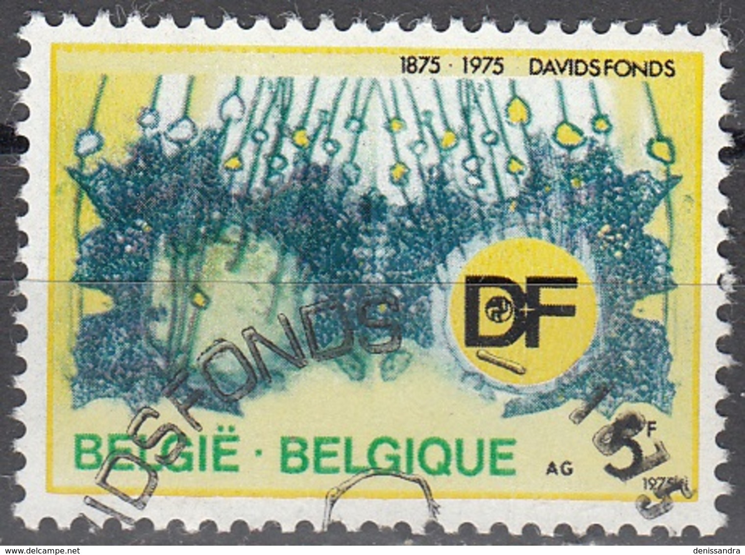 Belgique 1975 COB 1757 O Cote (2016) 0.25 Euro 100 Ans Davidsfonds Cachet Rond - Oblitérés