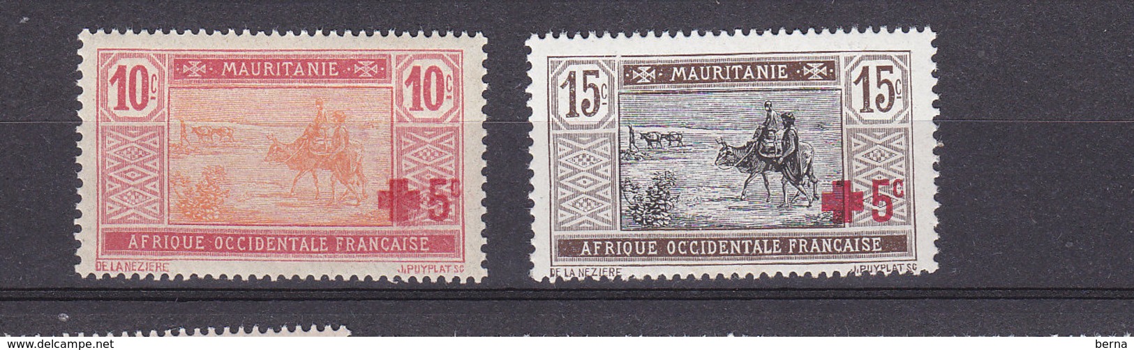 MAURITANIE 34/35 CROIX ROUGE  LUXE NEUF SANS CHARNIERE - Nuevos