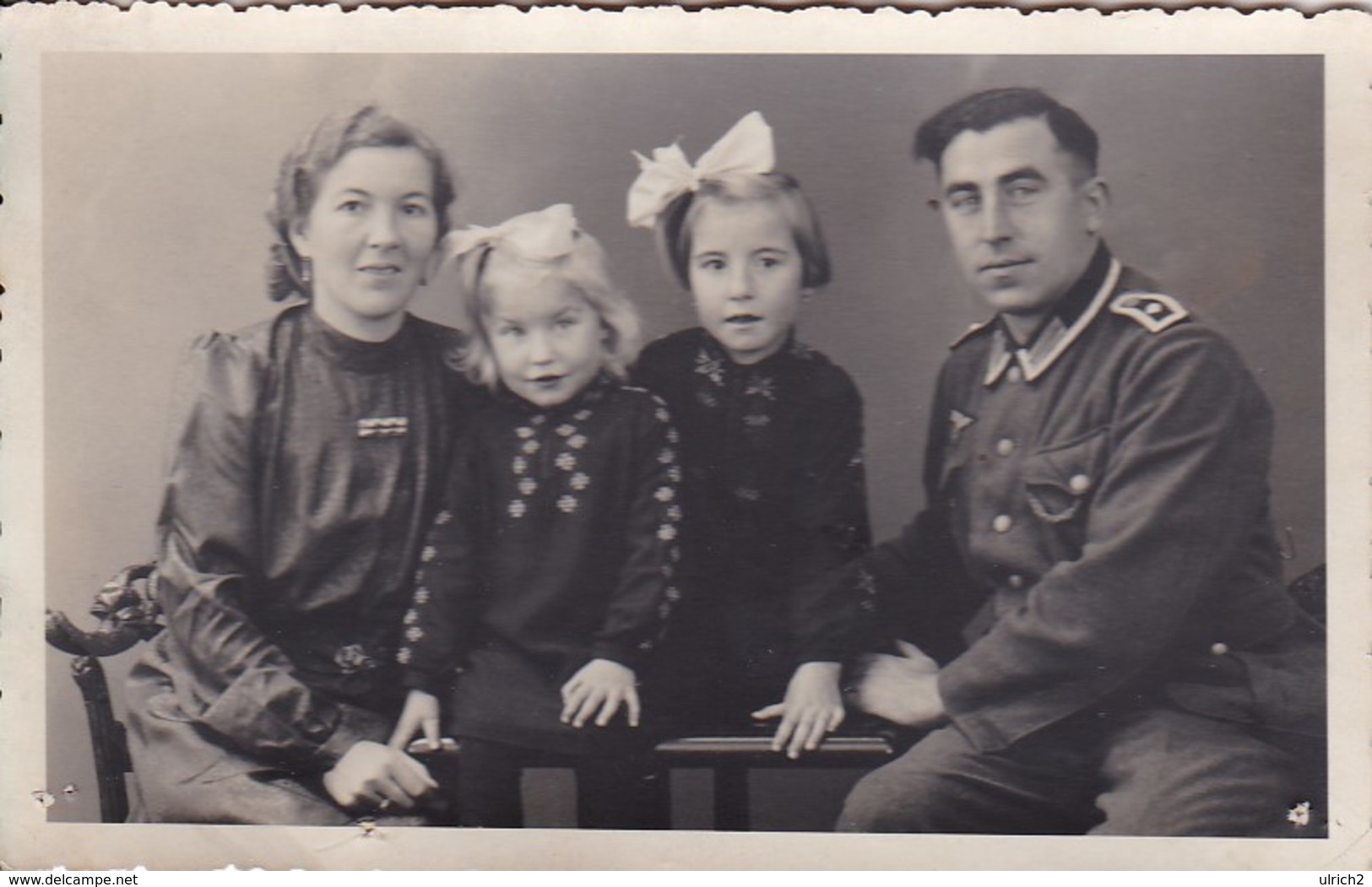 AK Foto Deutscher Soldat Mit Frau Und Kleinen Mädchen - Familie - 2. WK (45463) - Weltkrieg 1939-45