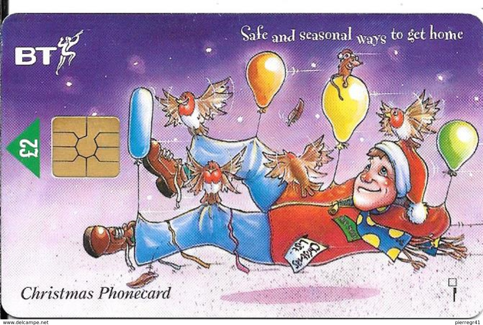 CARTE-PUCE-GB-Gem2-1998-CHRISMAST -PUZZLE N°3/4-Utilisé- TBE - Noel