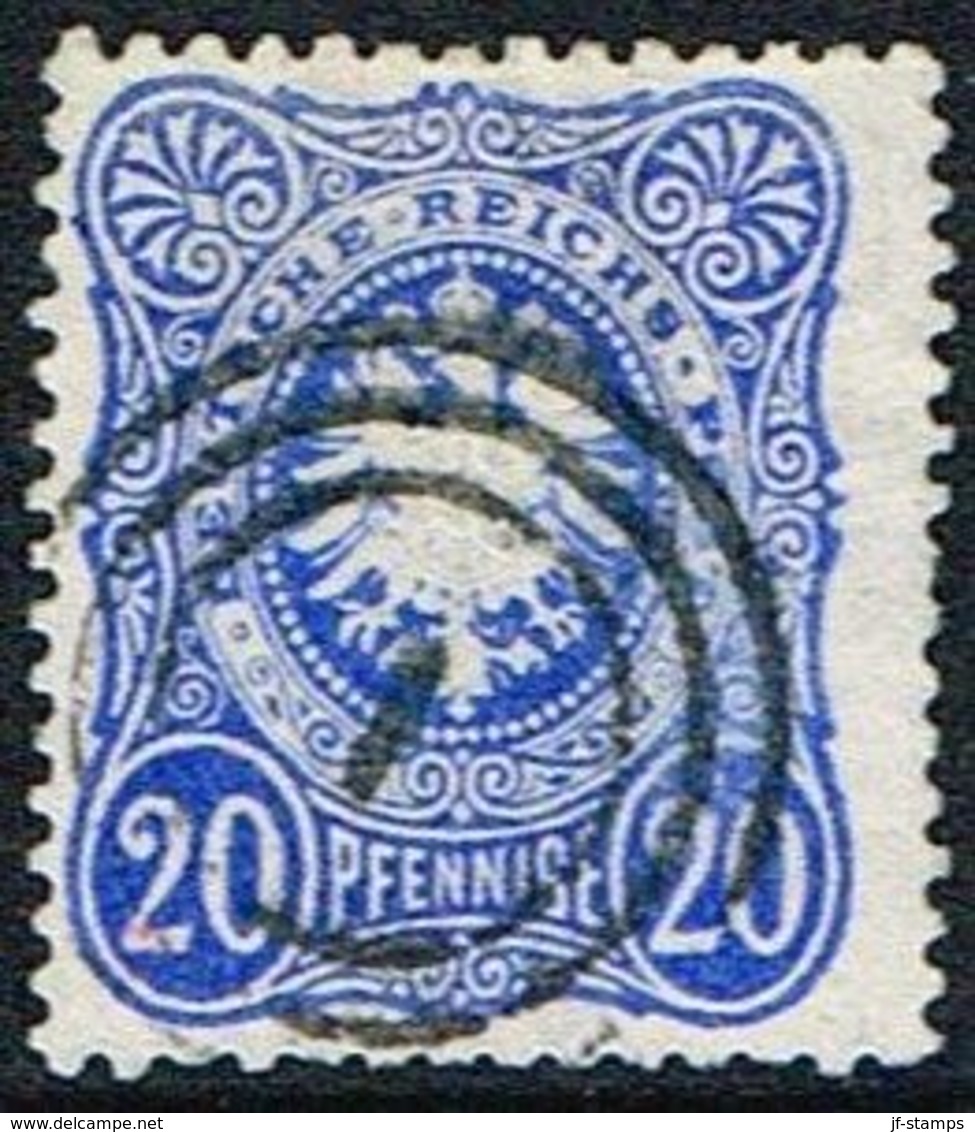 1880. 1 (KØBENHAVN DANMARK). 20 PF. DEUTSCHE REICHS POST. (Michel 42) - JF165509 - Usados