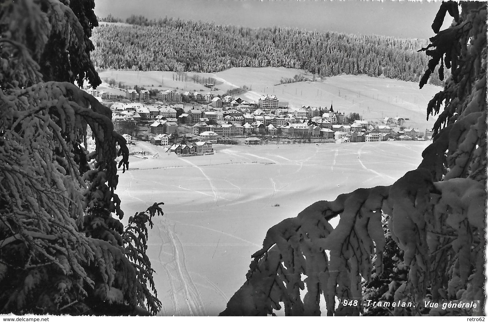 TRAMELAN → Generalansicht Im Winter, Fotokarte Ca.1955 - Tramelan