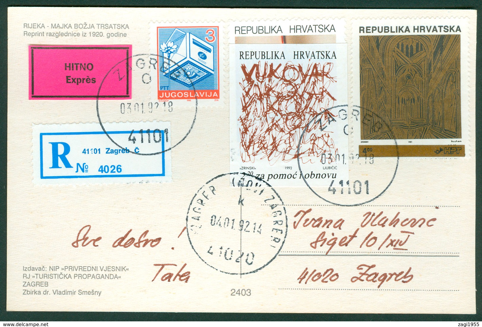 Croatia 1992 FDC Croatian Sheet Surcharge Stamp Of Charity Stamp Radisha Mother Of God On Trsat Radisa 1991 - Croatie