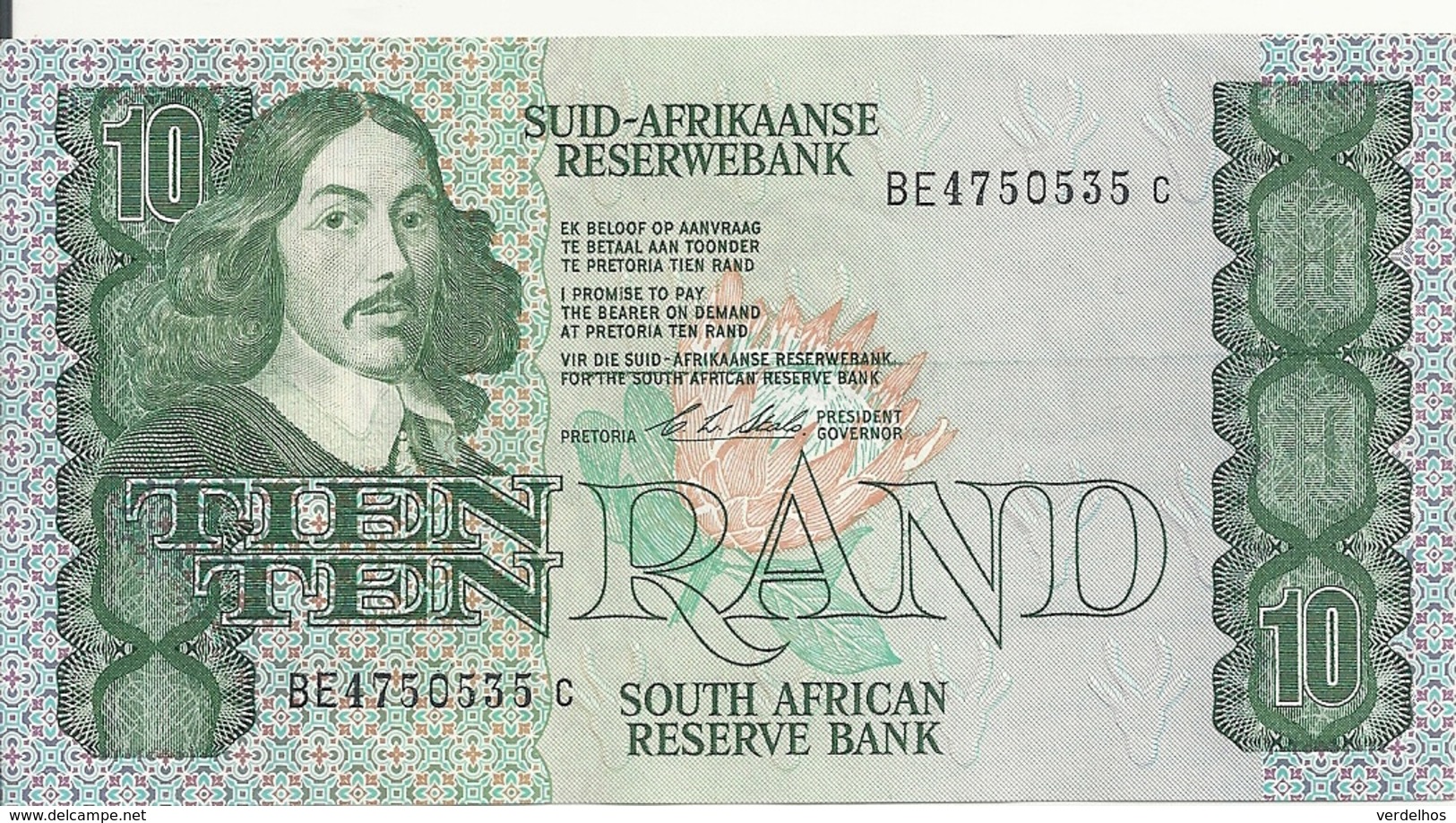 AFRIQUE DU SUD 10 RAND ND1981-90 AUNC P 120 Sign6 - Afrique Du Sud