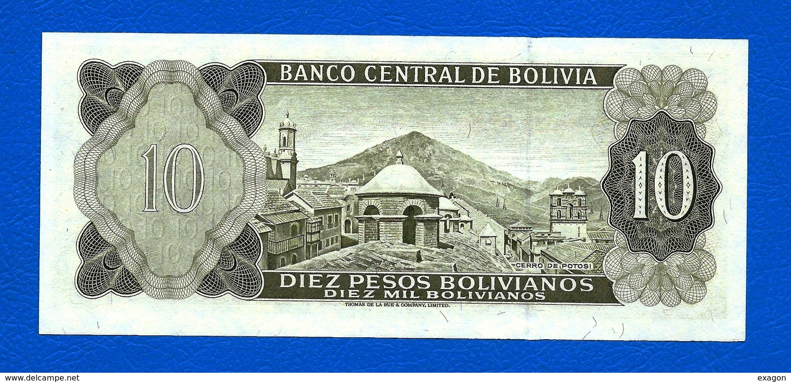 N. 1 Banconota Da 10   PESOS  BOLIVIANOS  -  BANCO  CENTRAL DE   BOLIVIA  -  Anno 1962. - Bolivia