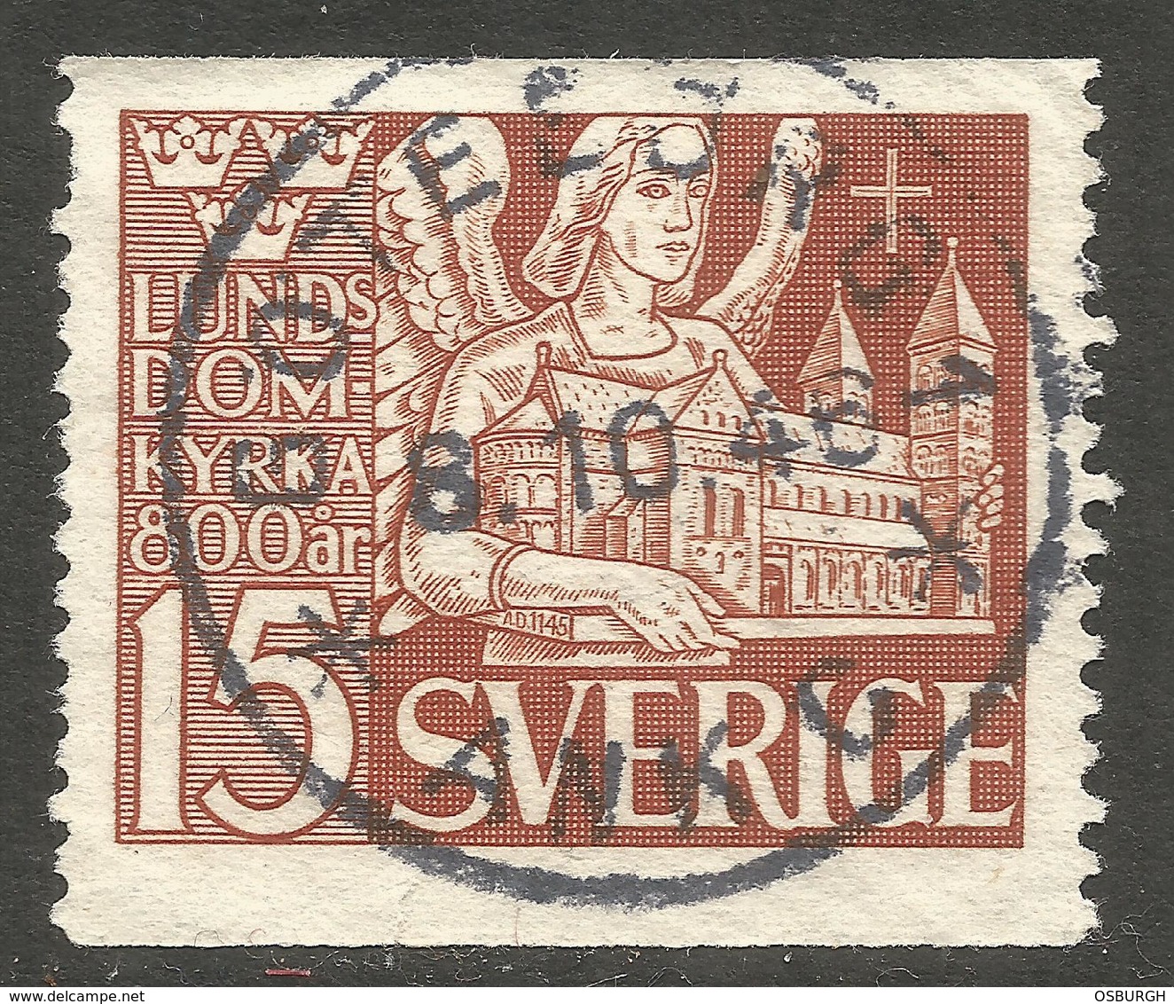 SWEDEN. 15o LUND CHURCH USED GOTEBORG - Used Stamps