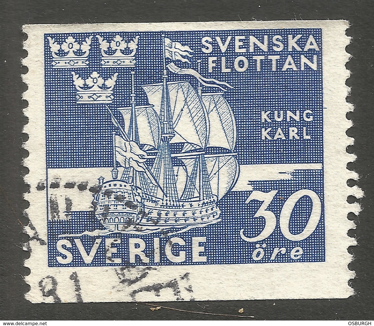 SWEDEN. 30o USED. SVENSKA FLOTTAN - Used Stamps