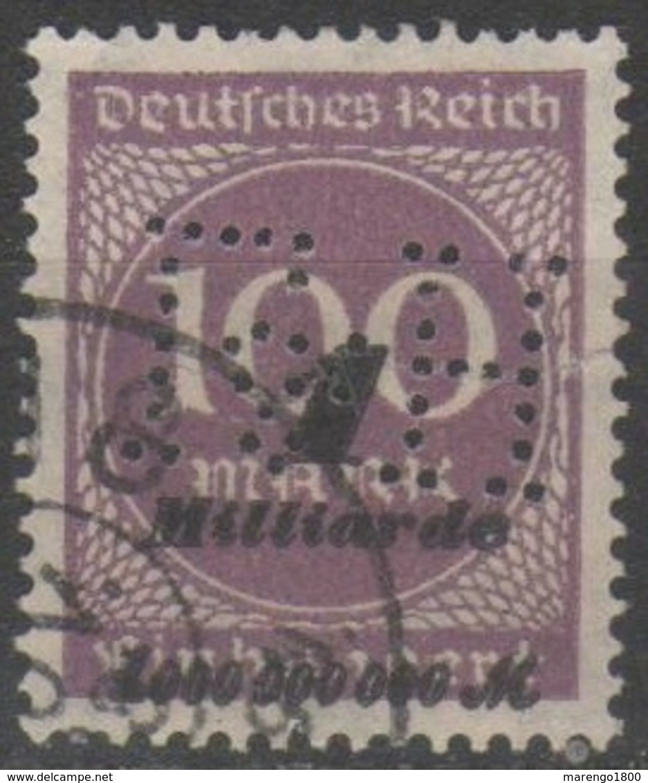 Germania 1923 - Soprastampati 1 Mld. Su 100 M. Perfin L & H - Note - Used Stamps