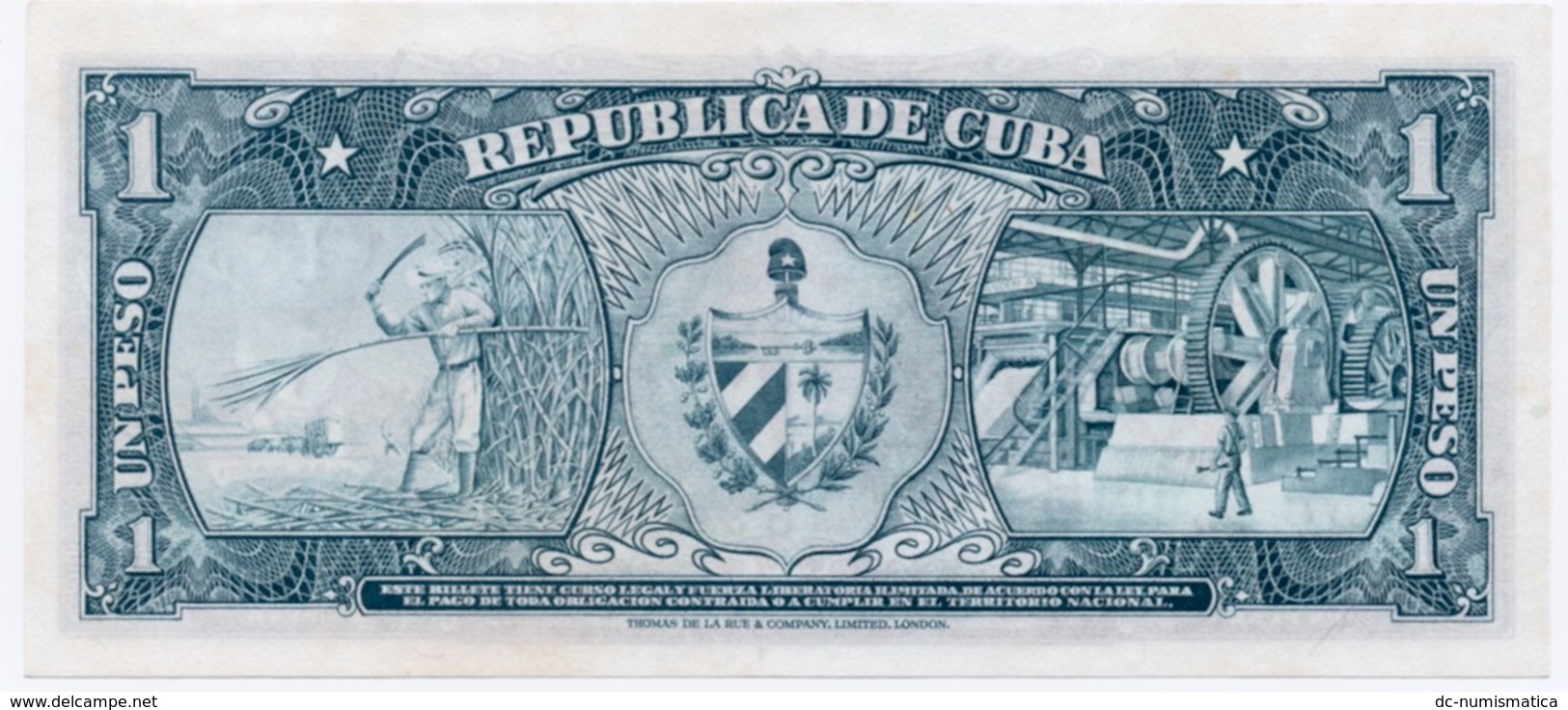 1 PESOS 1958 BANCO NACIONAL SIN CIRCULAR - Cuba