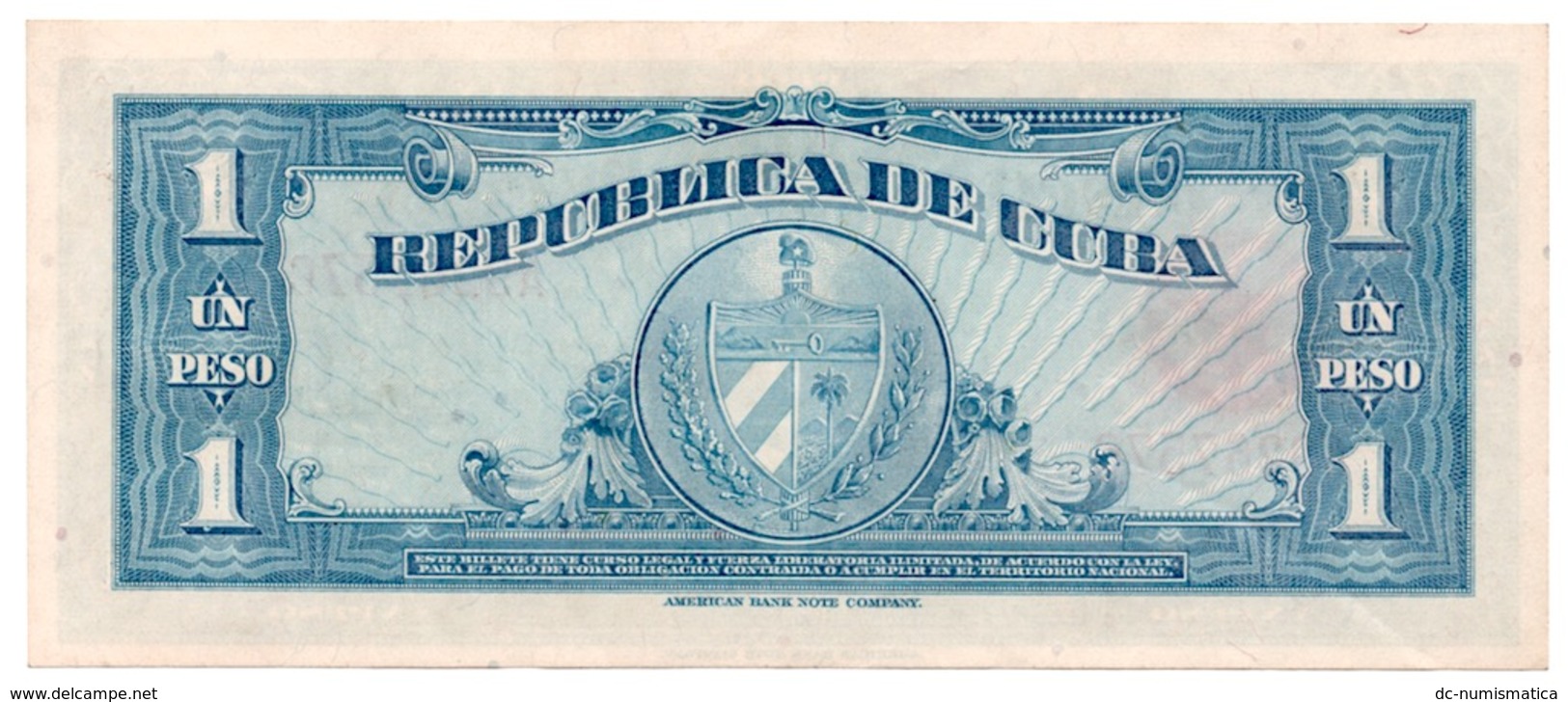 1 PESO 1949 AÑO ESCASO BANCO NACIONAL UNCIRCULATED - Cuba