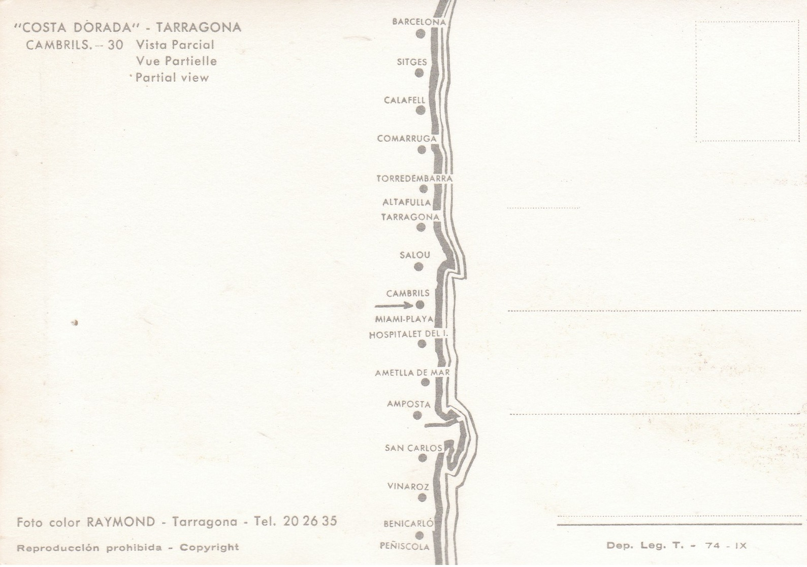 Modern Post Card Of Cambrils,Costa Dorada,Tarragona,Catalonia, Spain,A44. - Tarragona