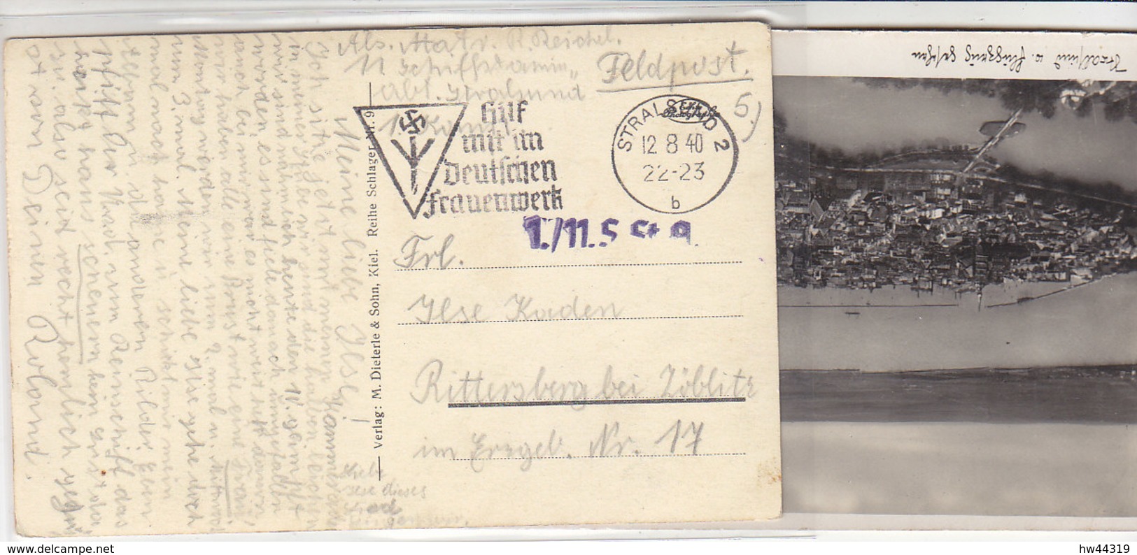 Feldpost Von Der 11.S.St.A Und Aus Dem Marine-Lazarett Stralsund / Hübsche Karten - Briefe U. Dokumente