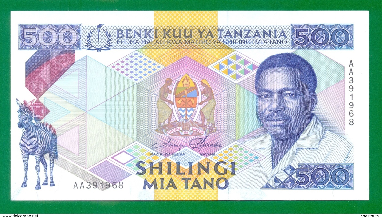 Tanzania 500 Shilingi ND(1989) P21a UNC - Tanzania