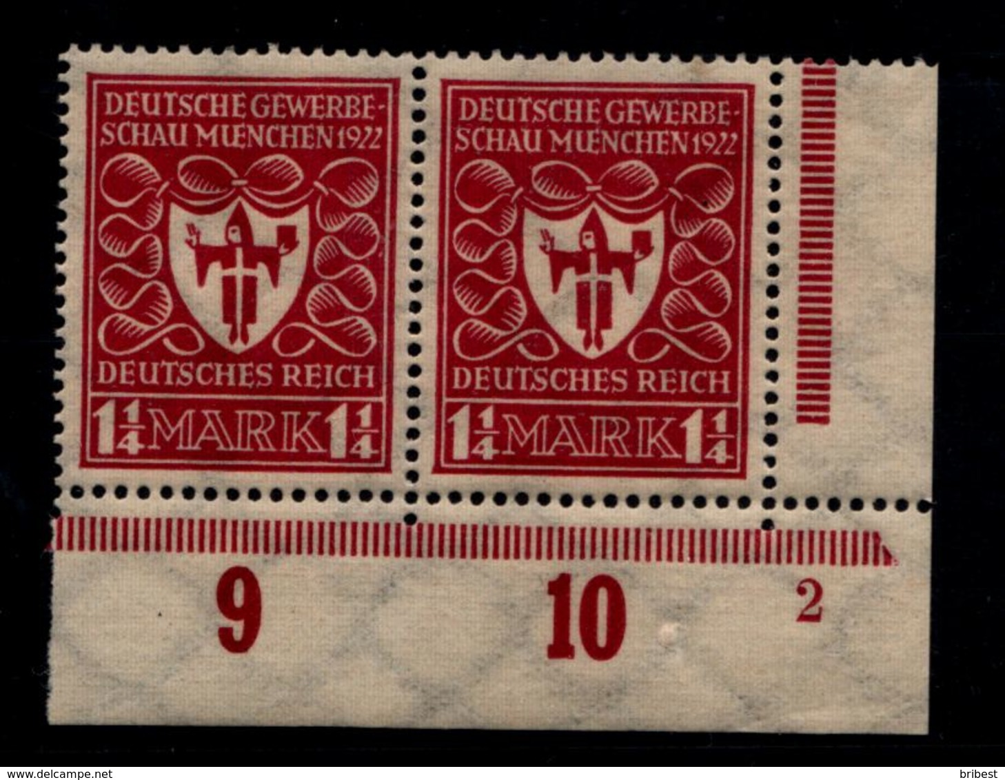 DEUTSCHES REICH 1922 Nr 199 Mit Plattennummer: 2 (94514) - Sonstige & Ohne Zuordnung