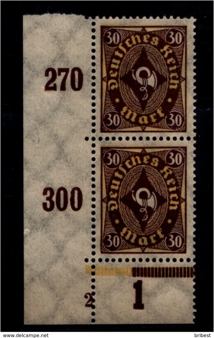 DEUTSCHES REICH 1922 Nr 208 Mit Plattennummer: 2 (94516) - Sonstige & Ohne Zuordnung