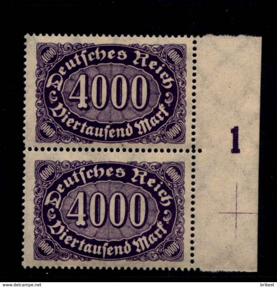 DEUTSCHES REICH 1922 Nr 255 Mit Plattennummer: 1 (94535) - Sonstige & Ohne Zuordnung