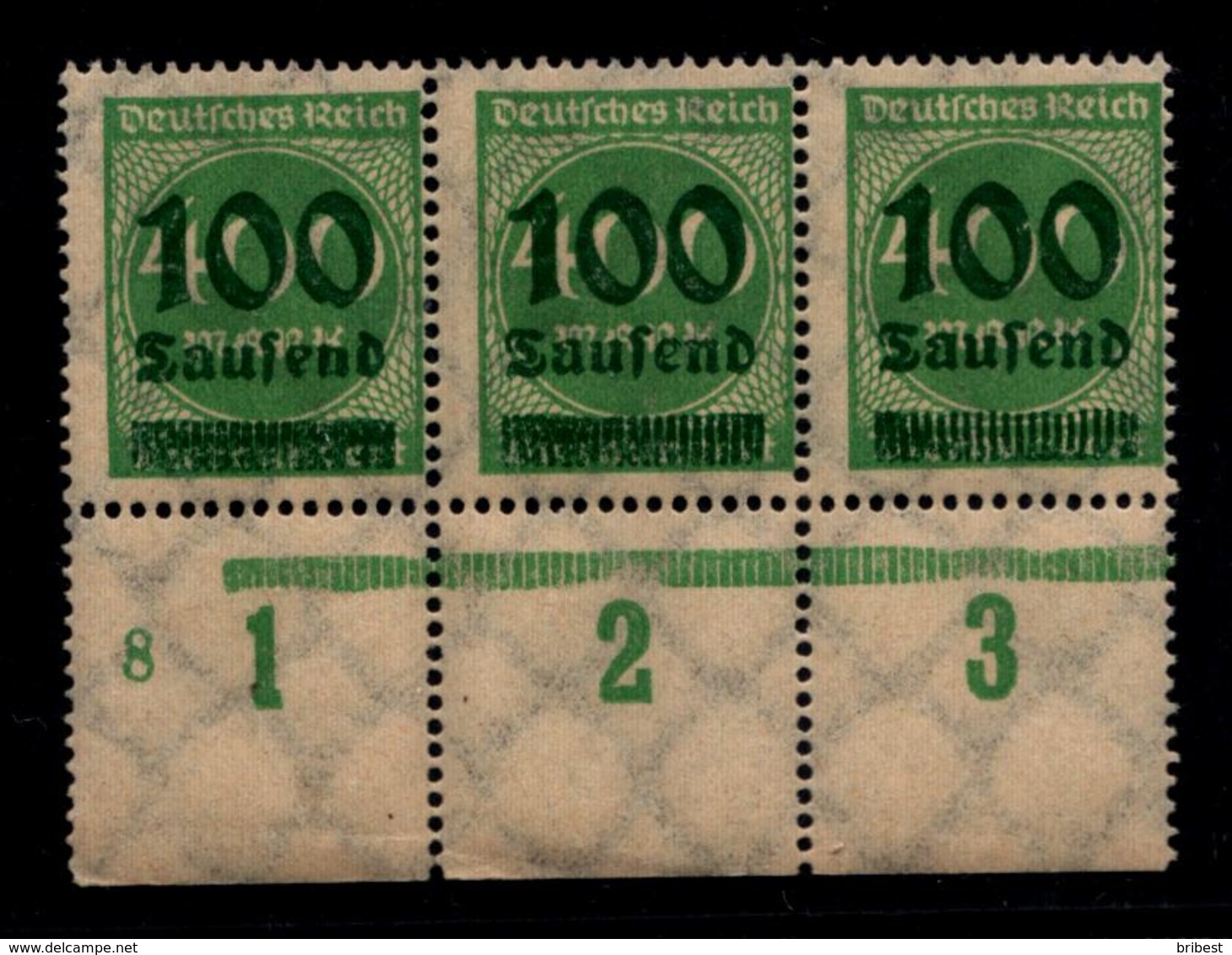 DEUTSCHES REICH 1923 Nr 290 Mit Plattennummer: 8 (94547) - Sonstige & Ohne Zuordnung