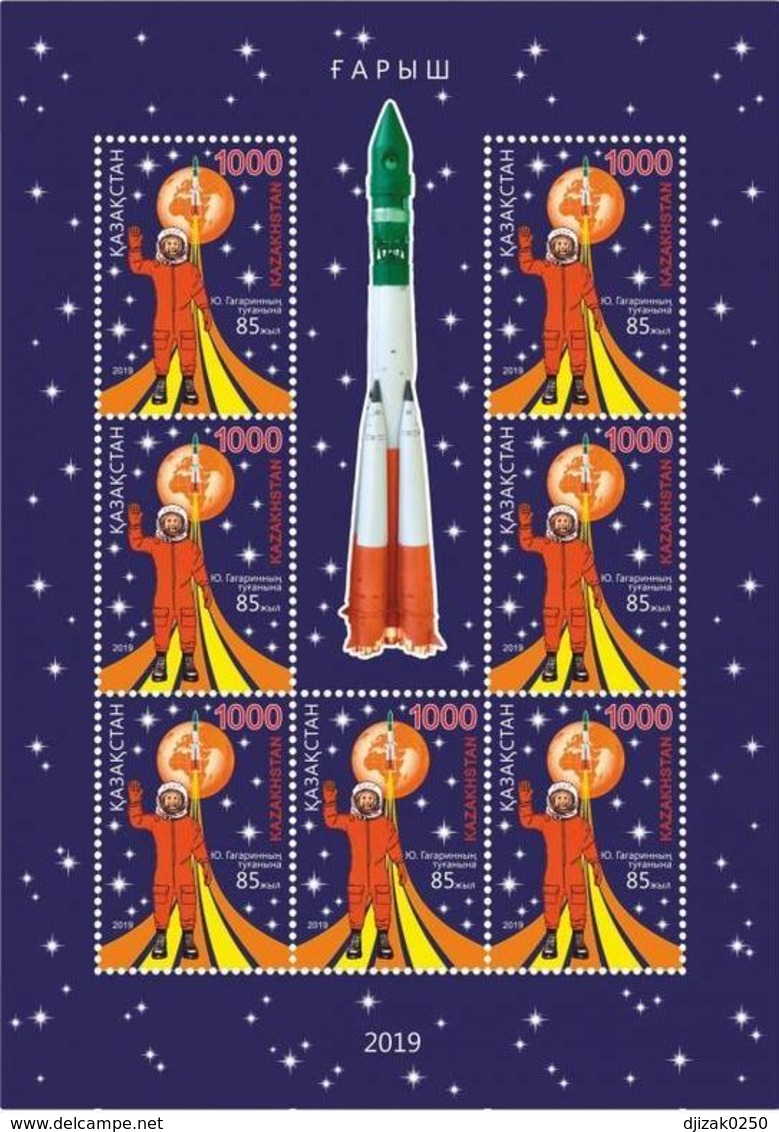Kazakhstan 2019.Souvenir Sheet. 85 Years Since The Birth Of Gagarin.NEW! - Otros & Sin Clasificación