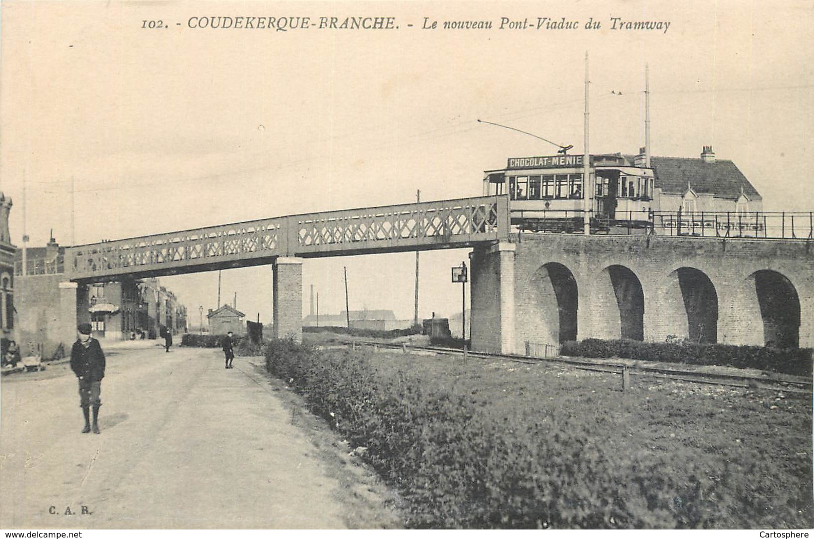 CPA 59 Nord Coudekerque Branche Le Nouveau Pont Viaduc Du Tramway - Non Voyagée - Coudekerque Branche