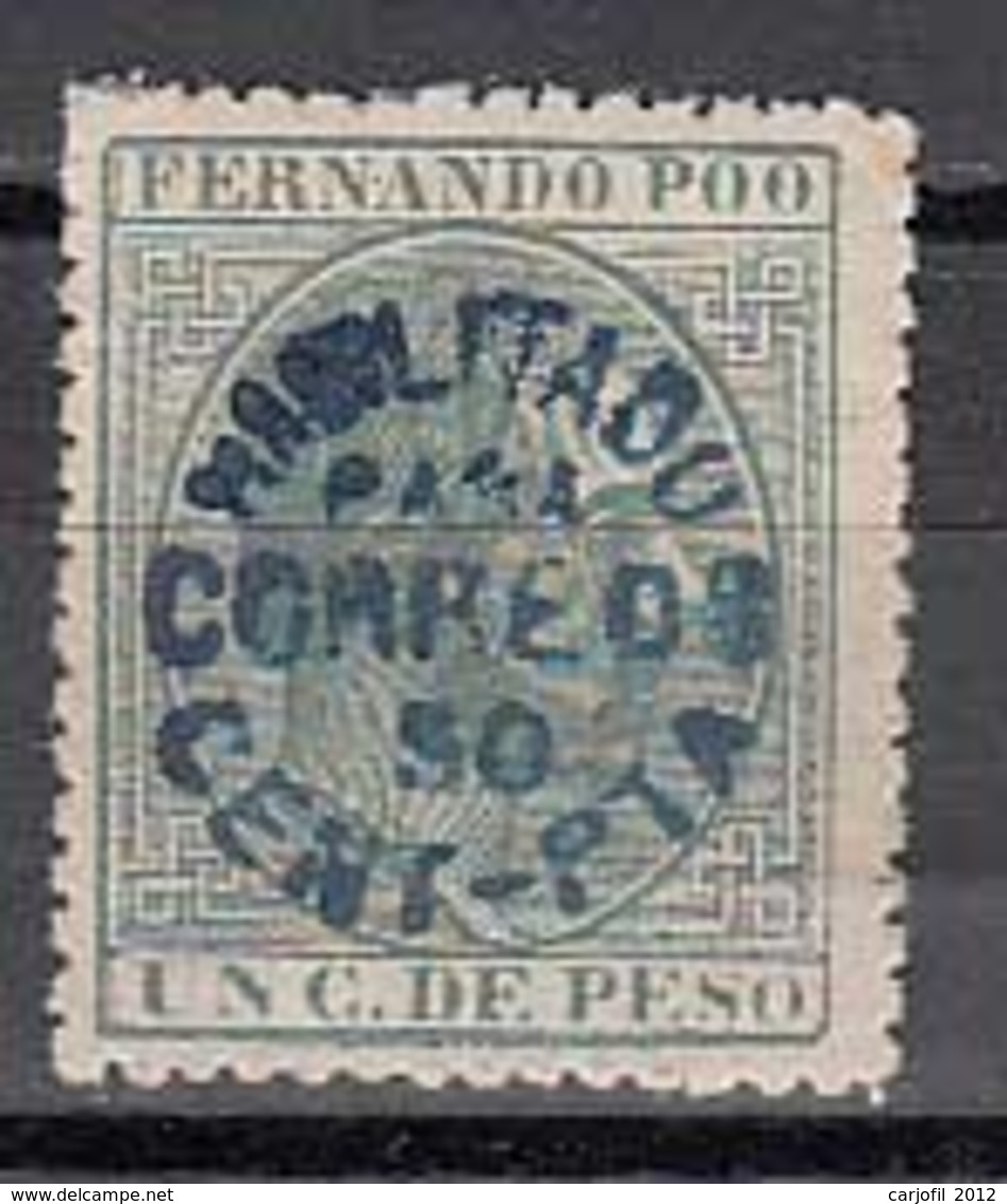 Fernando Poo Sueltos 1884 Edifil 9 * Mh  Mancha Del Tiempo - Fernando Po