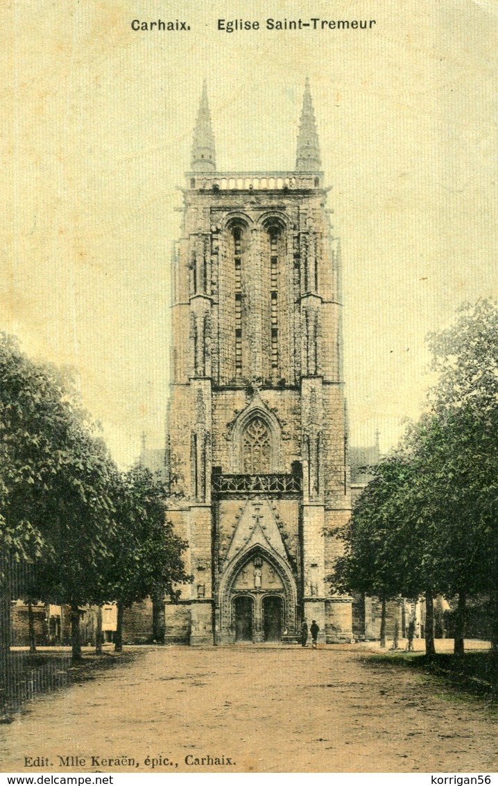 CARHAIX *** L EGLISE  *** CARTE TOILEE *** - Carhaix-Plouguer