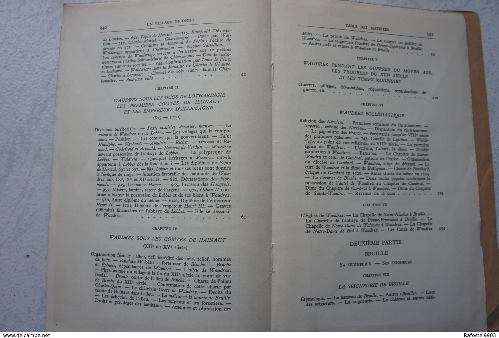 Lvre WAUDREZ Un vilage inconnu Bruille Sa Seigneurie 1933 Région Binche Battignies Estinnes Hainaut