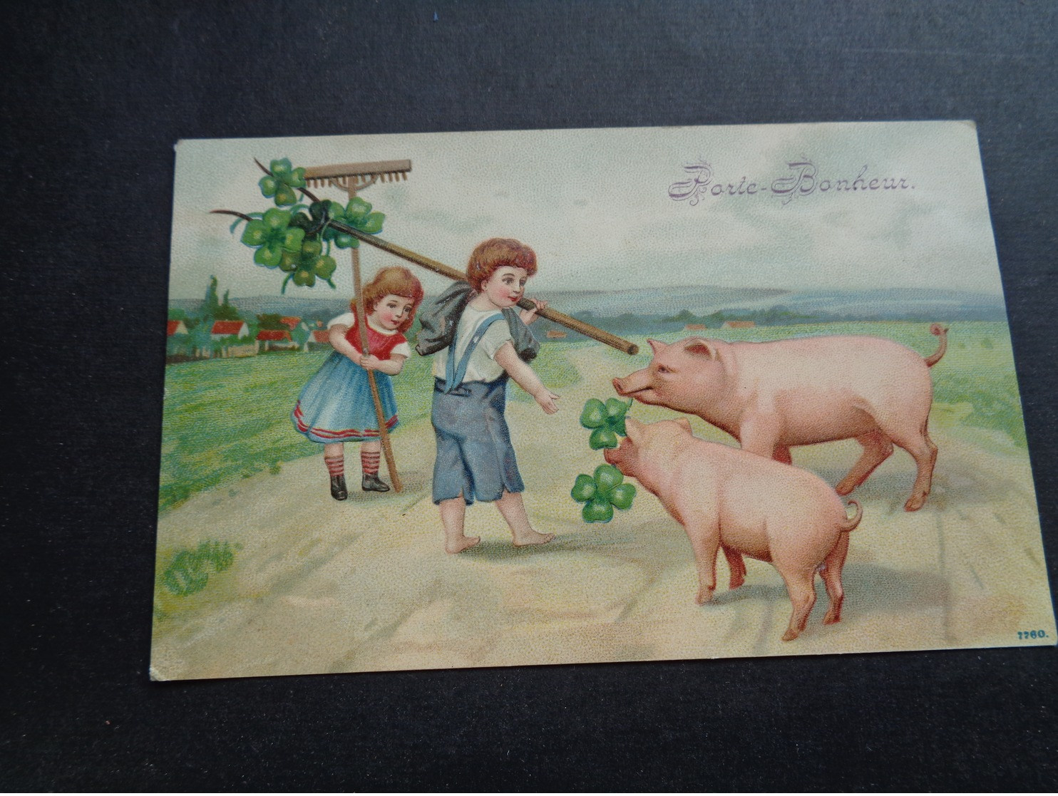 Enfants ( 4249 )   Enfant  Kinderen   Kind  Carte Gaufrée   Reliëf    Cochon  Zwijn  Varken - Autres & Non Classés