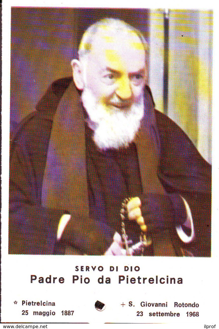 Reliquia Del Servo Di Dio Padre Pio Con Rosario In Mano,  Santino Pieghevole Con Preghiera - Religione & Esoterismo