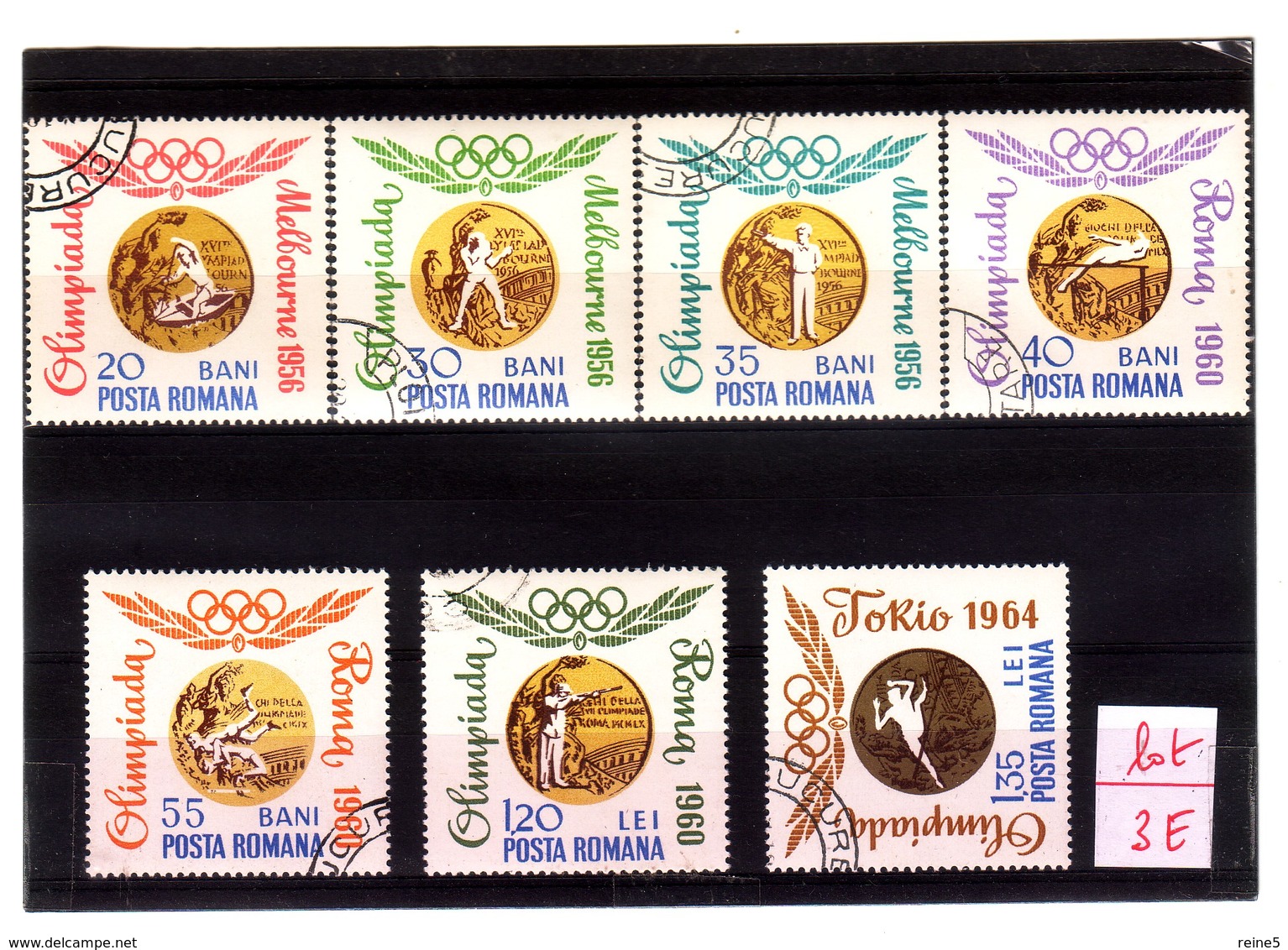 LOT De 7 TIMBRES > J.O. MELBOURNE 1956 (3)  ROME 1960 (2) & TOKYO 1964 (2) - TRES BON ETAT - Sommer 1956: Melbourne