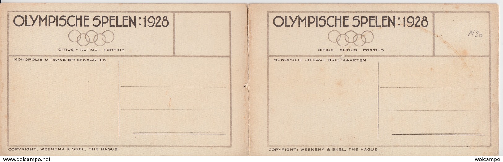 OLD FOLD OUT POSTCARD - STADIO - STADIUM - STADION - AMSTERDAM - OLYMPIC GAMES 1928 - AUTO - BUS - Autres & Non Classés