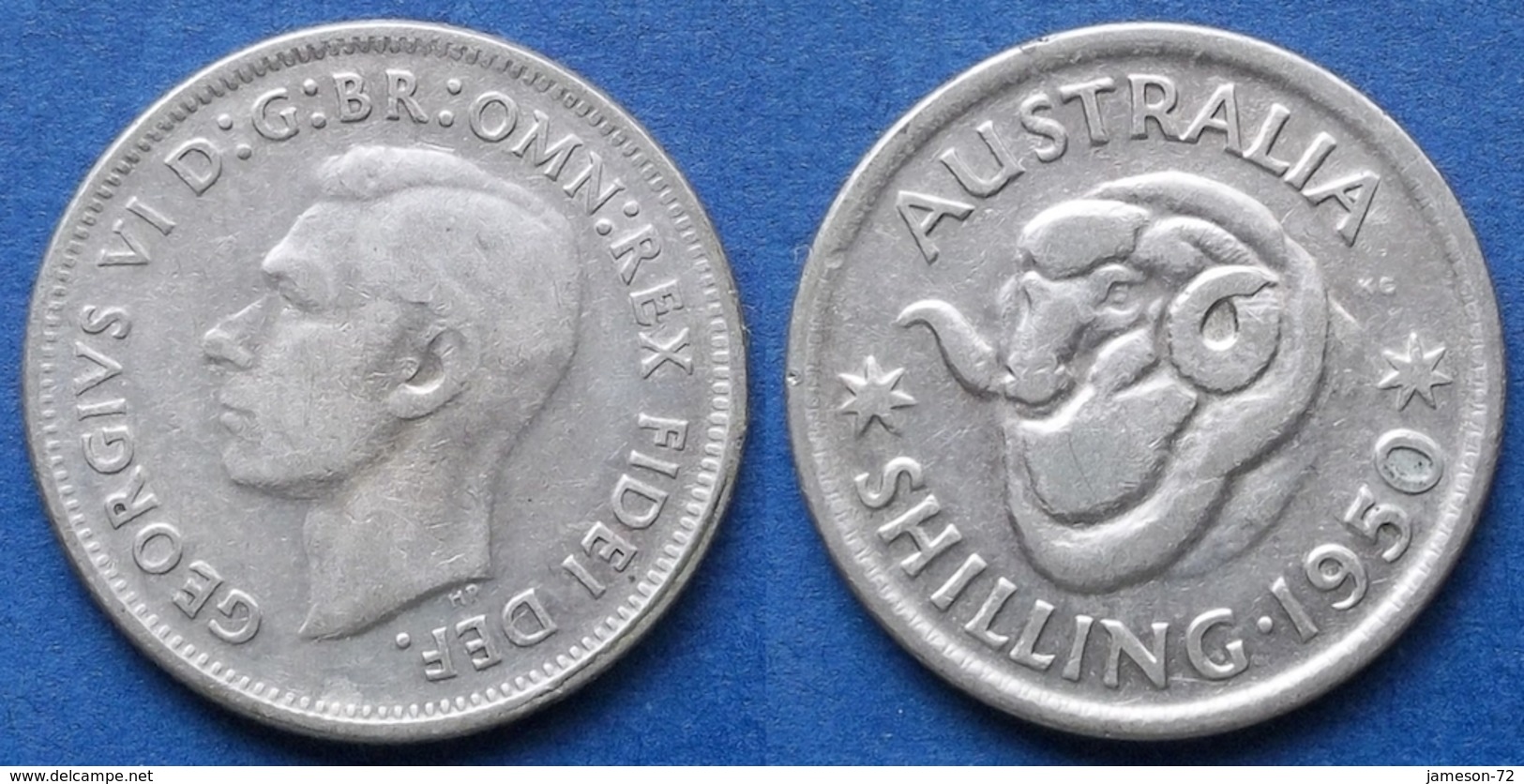 AUSTRALIA - Silver Shilling 1950 KM# 46 George VI (1936-1952) - Edelweiss Coins - Unclassified