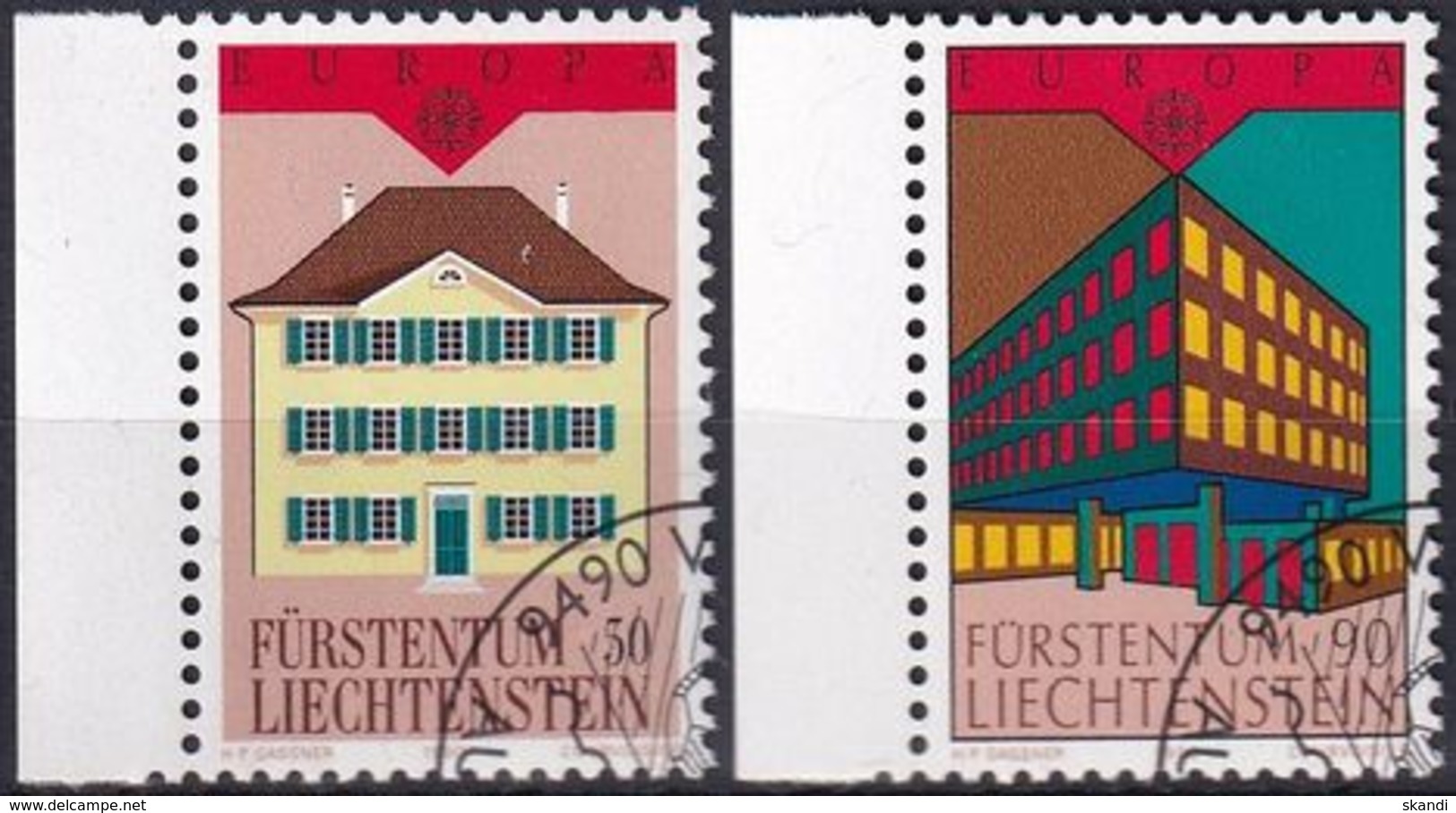 LIECHTENSTEIN 1990 Mi-Nr. 984/85 O Used - Aus Abo - Usados