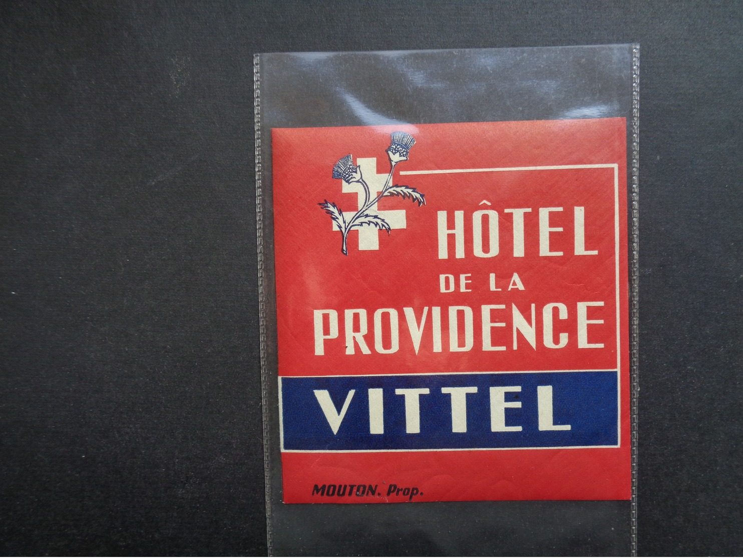 Document ( 2847 )  étiquette D' Hôtel  Etiket  - Reclame  Publicité -   Vittel - Etiquettes D'hotels