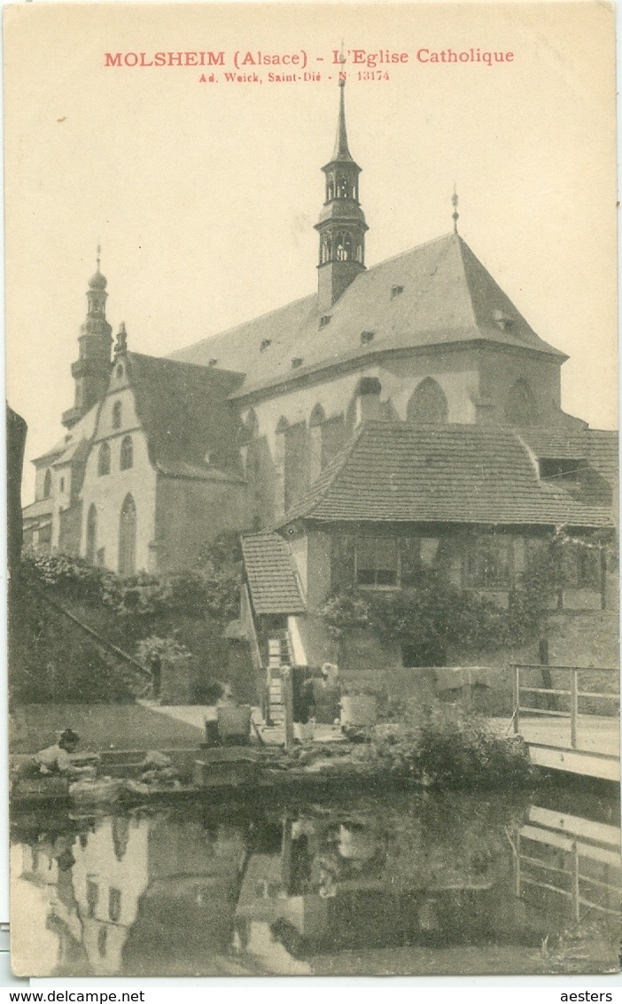 Molsheim 1922; L'Eglise Catholique - Non Voyagé. (Ad. Weick, Saint-Dié) - Molsheim