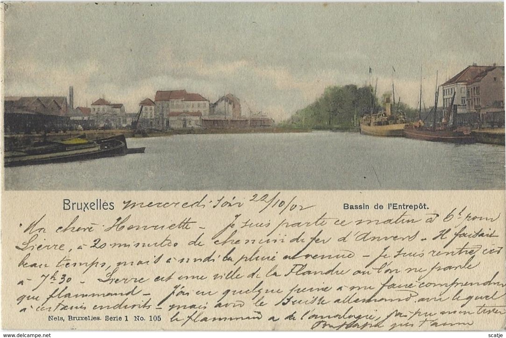 Bruxelles.   -   Bassin De L'Entrepôt.   -   1902  Naar   Genève - Navigazione