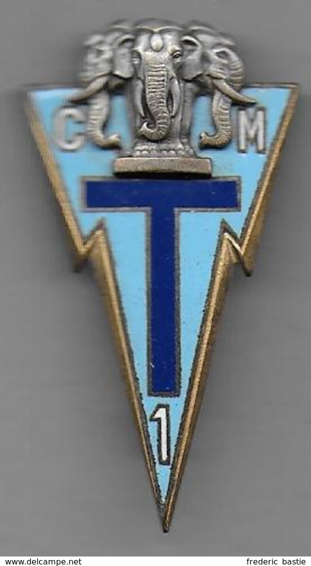 1re Cie Mixte De Transmissions - Insigne émaillé Drago O. Métra Déposé - Armée De Terre