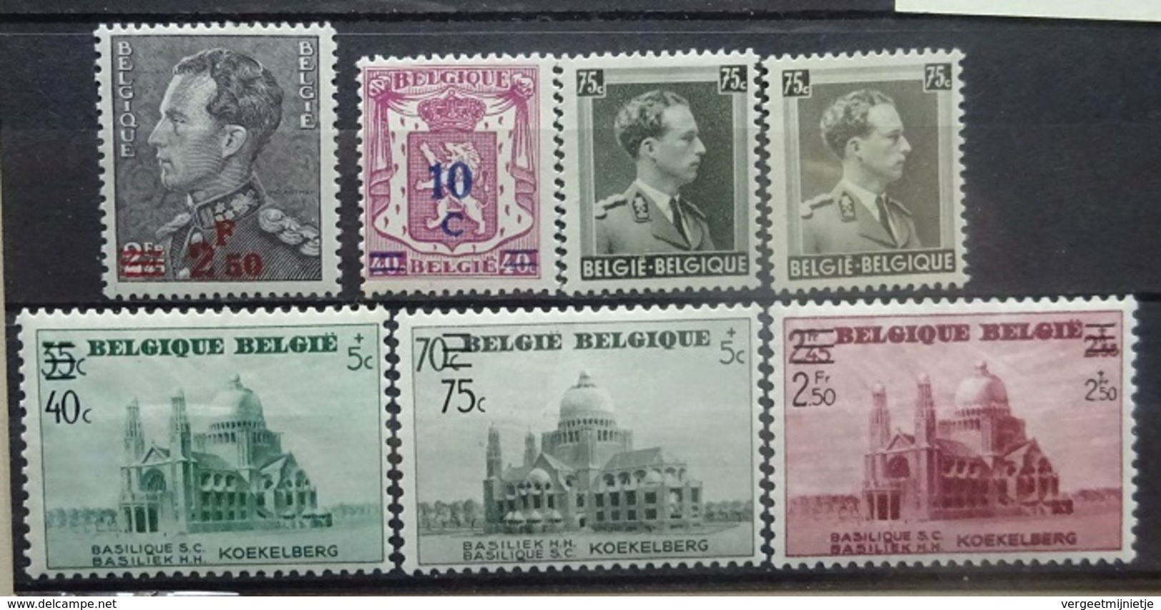 BELGIE  1938    Nr. 478 / 479 - 480 / 481 - 483      Scharnier *    CW  21,50 - Neufs