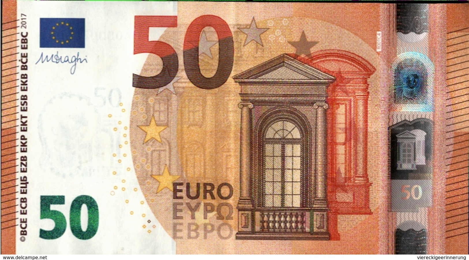 ! 50 Euro, R001C4, RA0000746061, Currency, Banknote, Billet Mario Draghi, EZB, Europäische Zentralbank - 50 Euro